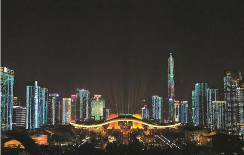 深圳中心区灯光秀9月28日再启 持续两月