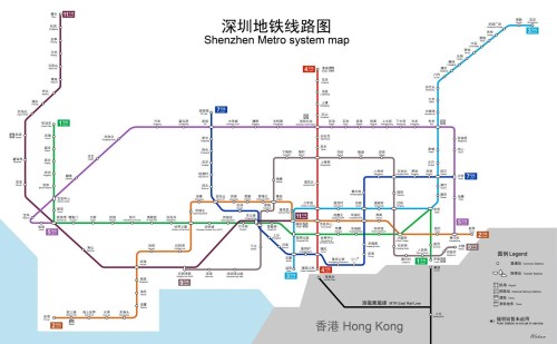 2019深圳最新地铁线路图 最全最新