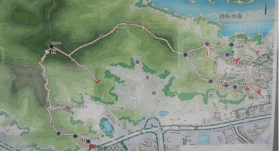 深圳梅林公园徒步路线 梅林公园徒步路线图