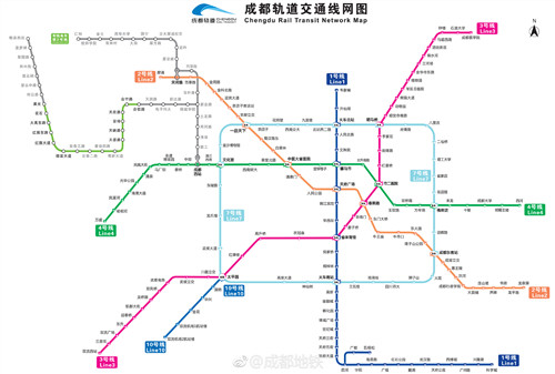 成都地铁线路图2019 成都地铁线路图最新