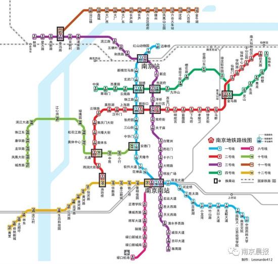 南京地铁线路图2019 南京地铁线路图最新
