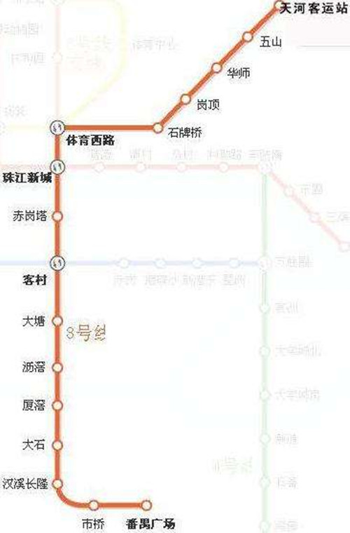 广州地铁3号线路图2019 广州地铁线路图最新