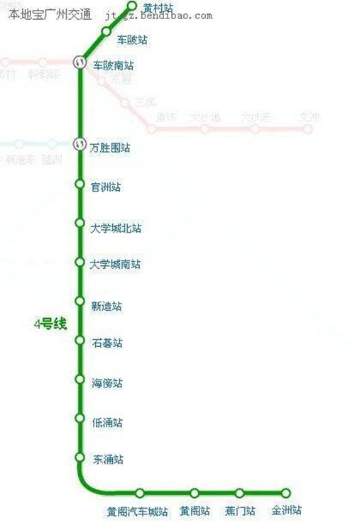广州地铁4号线路图2019 广州地铁线路图最新