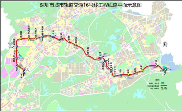 深圳地铁16号线2023年建成通车