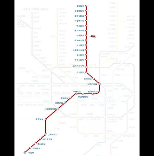 上海地铁1号线线路图2019 上海地铁线路图最新