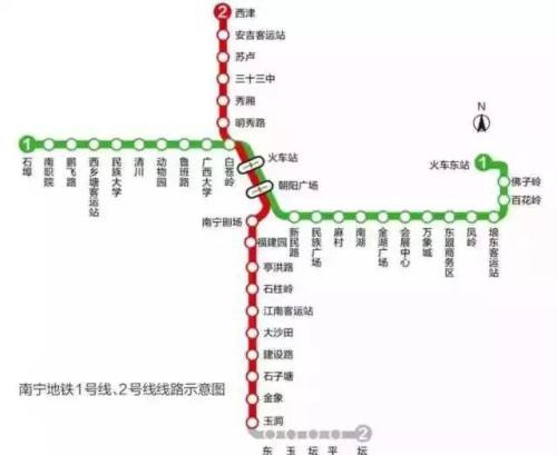 南宁地铁2号线2019 南宁地铁线路图最新