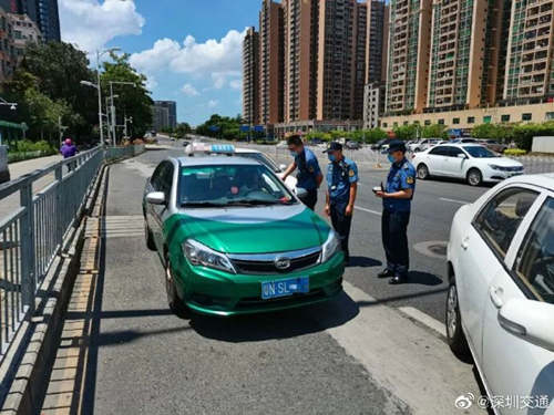 深圳交警警告!外地的士在限定区域行驶将受罚