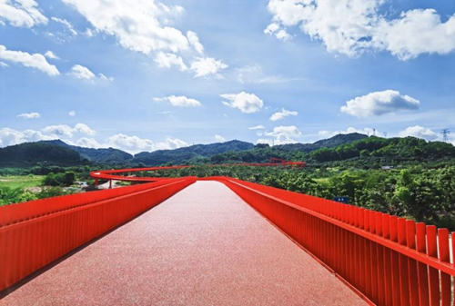 深圳“网红公园”来了 4公里“红飘带”