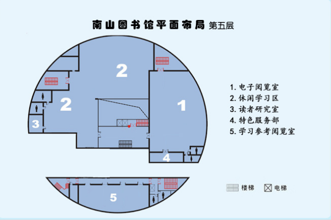 深圳南山图书馆楼层平面布局图一览