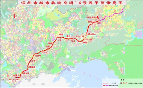 深圳地铁14号线规划（通车时间+线路图+站点）