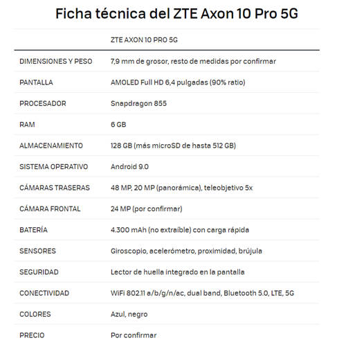 中兴AXON 10 Pro 5G正式发布 骁龙855+AI三摄