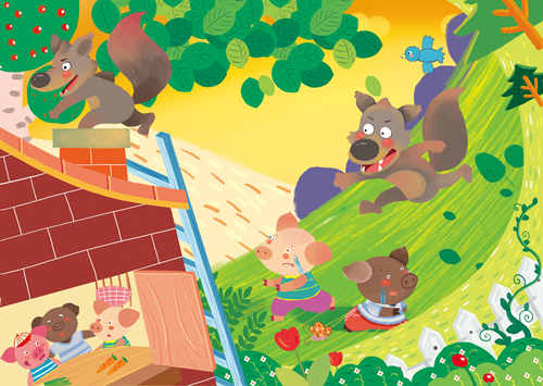 三只小猪盖房子的故事完整版与简洁版
