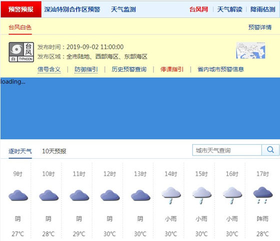 深圳9月3日天气 今年第13号14号两台风生成
