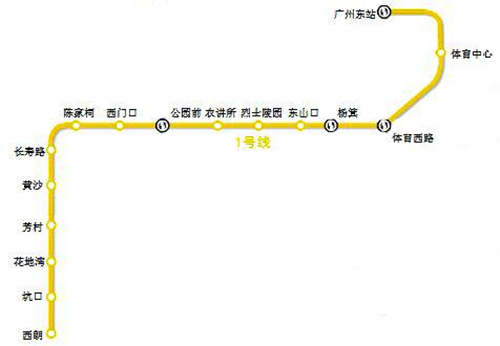 广州地铁1号线路图2019 广州地铁线路图最新
