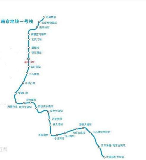 南京地铁1号线线路图2019 南京地铁线路图最新