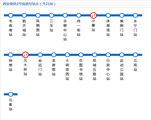 西安地铁2号线线路图2019 西安地铁线路图最新