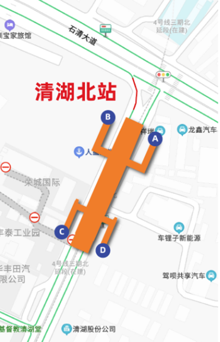 速看 深圳地铁4号线北延线清湖北站站点更新