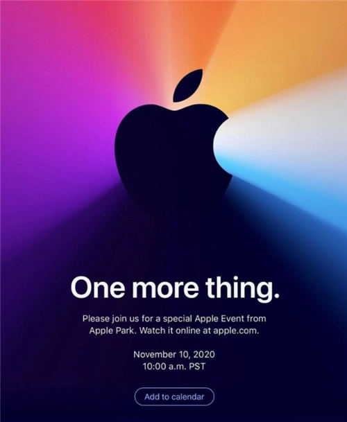 苹果将在11月11日召开ARM Mac 新品发布会