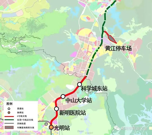 深圳地铁6号线支线最新进展(附站点信息)