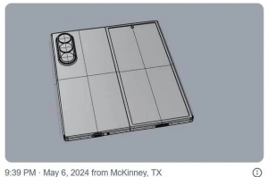 三星Galaxy Z Fold6折叠屏手机外观设计图曝光：轻薄至上